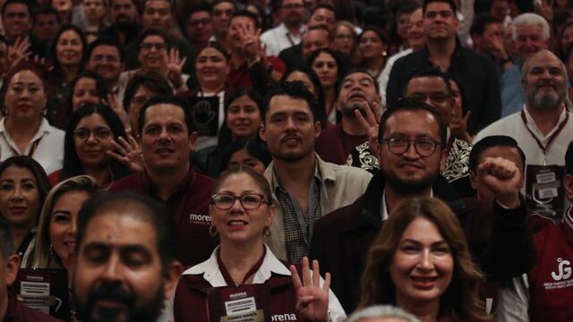 Consejeros Nacionales de Morena durante la VIII Sesión Extraordinaria realizada en el Hotel Barceló