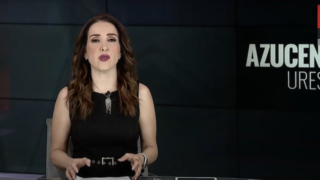 Azucena Uresti en su último programa al frente del noticiero de Milenio Televisión