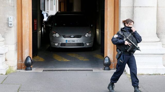 Llegada del yihadista Salah Abdeslam.