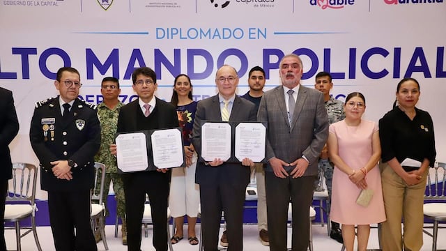 Enrique Galindo impulsa profesionalización policial con diplomado nacional en San Luis Potosí.