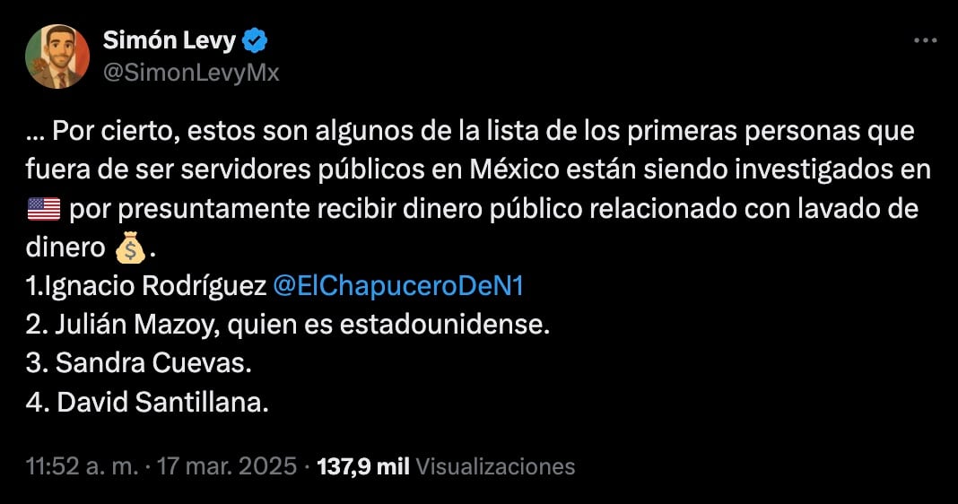 Supuesta lista secreta de Estados Unidos