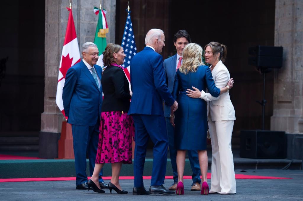 llegada de Joe Biden a Palacio Nacional