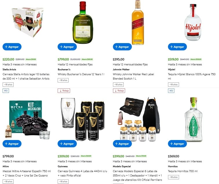 vinos y licores Walmart