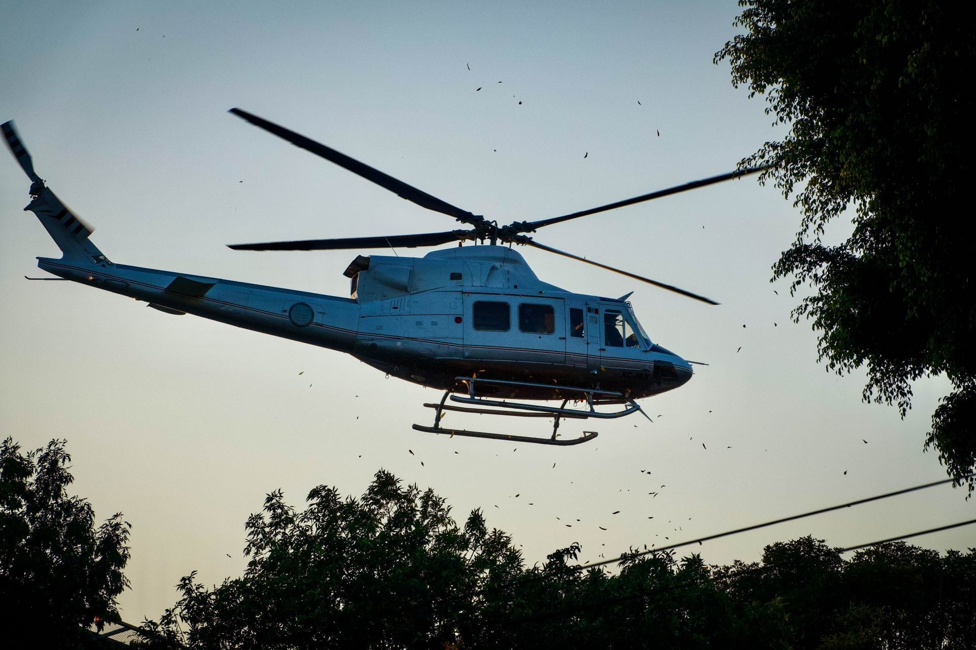 Helicóptero utilizado para trasladar a Ovidio Guzmán