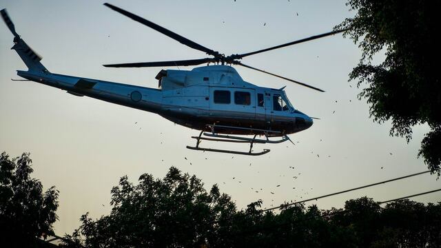 Helicóptero utilizado para trasladar a Ovidio Guzmán