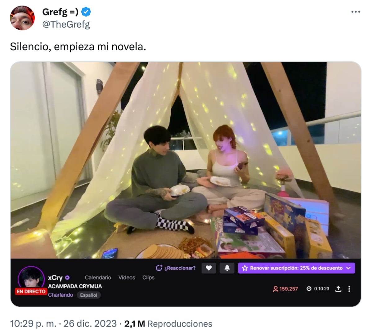 The Grefg habla del CryMua y desata críticas