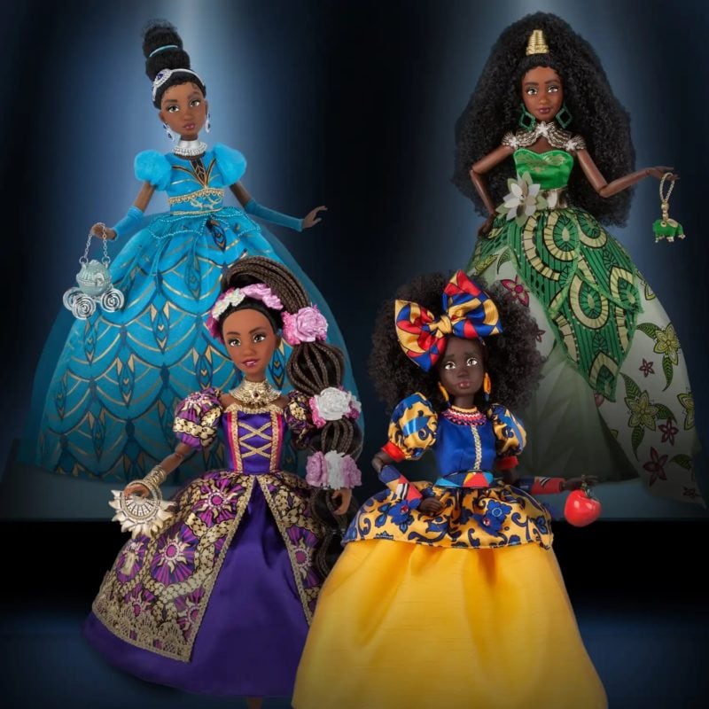 Línea de las nuevas muñecas de las princesas Disney afrodescendientes