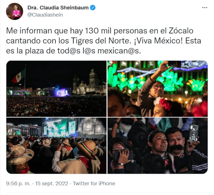 Gente sigue ingresando al Zócalo, Claudia Sheinbaum dice que hay 130 mil personas