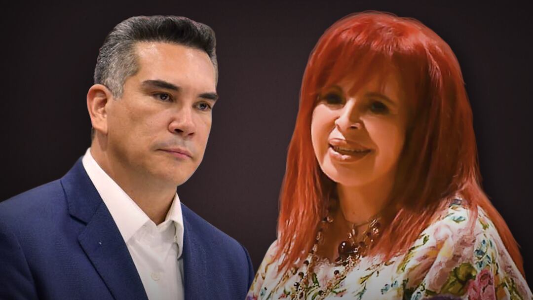 Alejandro Moreno, presidente nacional del PRI, y Layda Sansores, gobernadora de Campeche