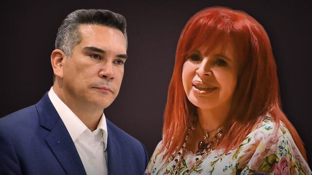 Alejandro Moreno, presidente nacional del PRI, y Layda Sansores, gobernadora de Campeche