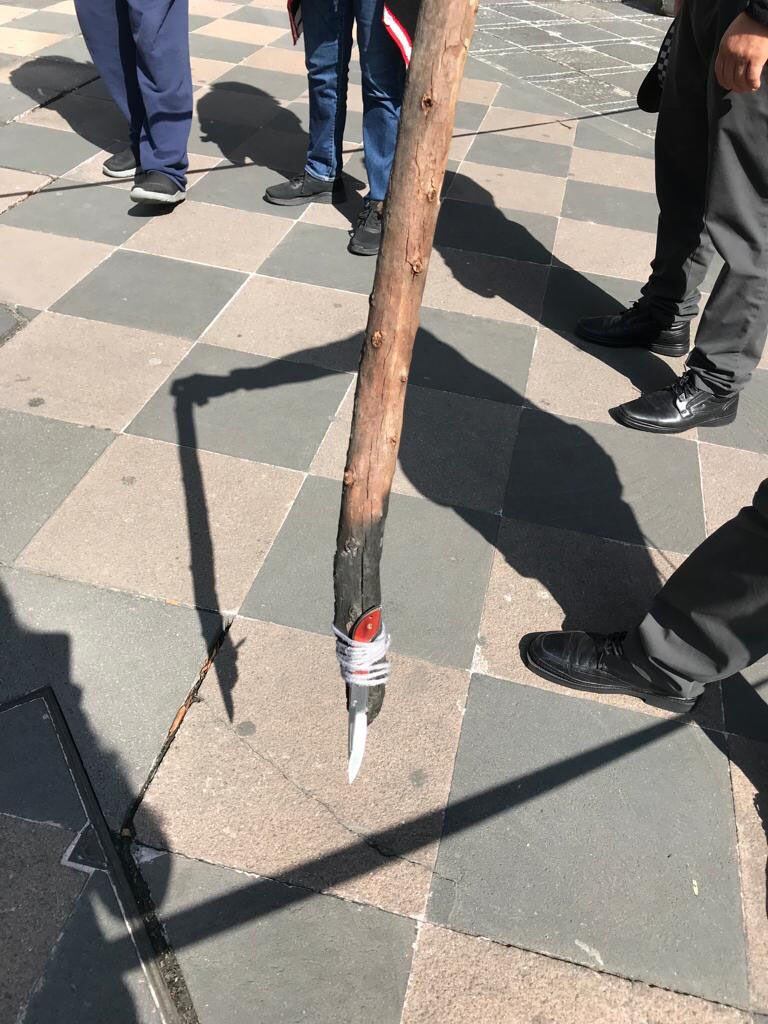Hombre portaba arma blanca en la Catedral Metropolitana