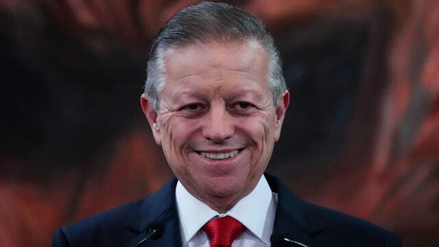 Arturo Zaldívar Lelo de Larrea durante su última conferencia de prensa como ministro presidente de la SCJN