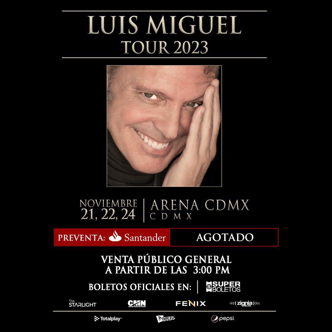 Venta general de boletos para conciertos de Luis Miguel en la CDMX