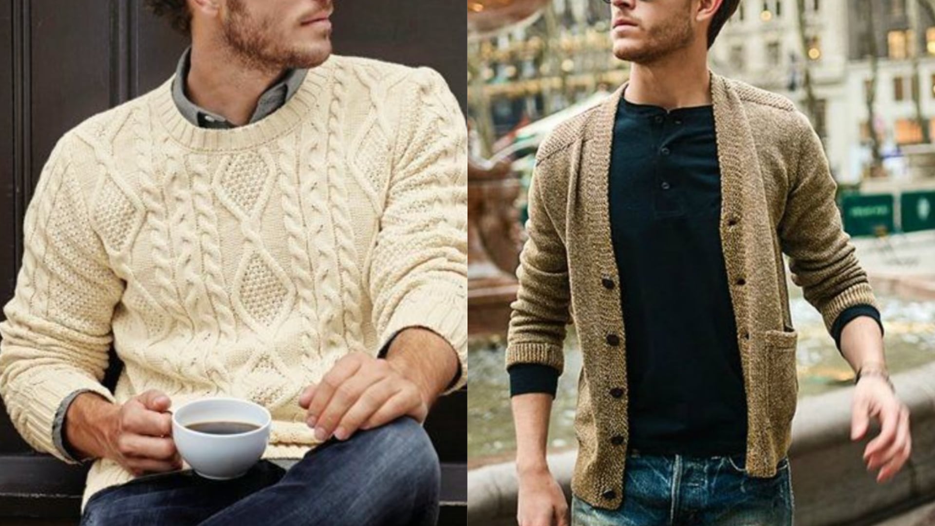 Outfit para lluvia de hombre; suéter