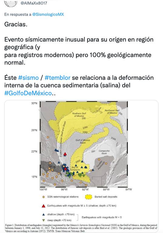 inusual sismo de 4.5 hoy en Veracruz