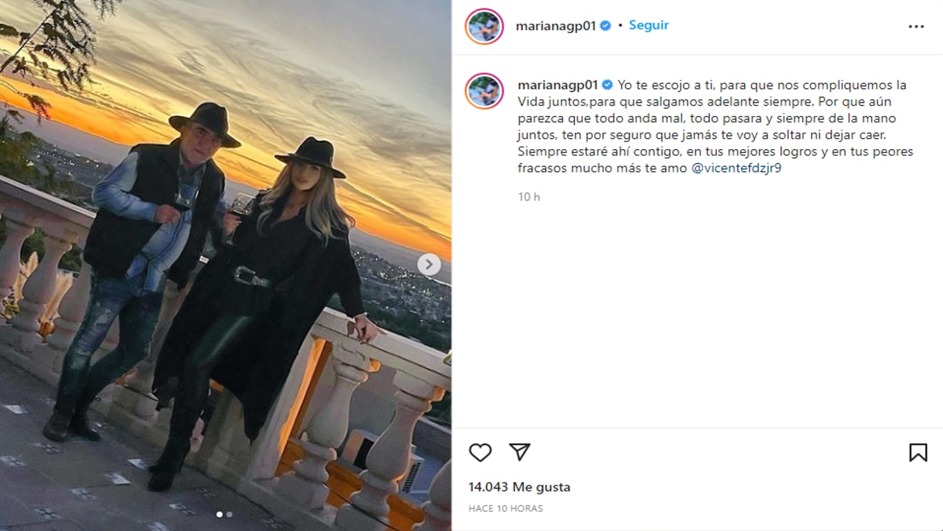 Mariana González Padilla y Vicente Fernández Jr.