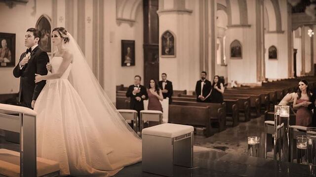 El senador se casó en la Catedral de Monterrey en una ceremonia privada.