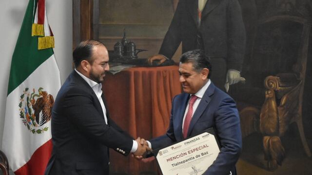 El presidente municipal de Tlalnepantla, Marco Antonio Rodríguez fue reconocido por el Instituto Hacendario