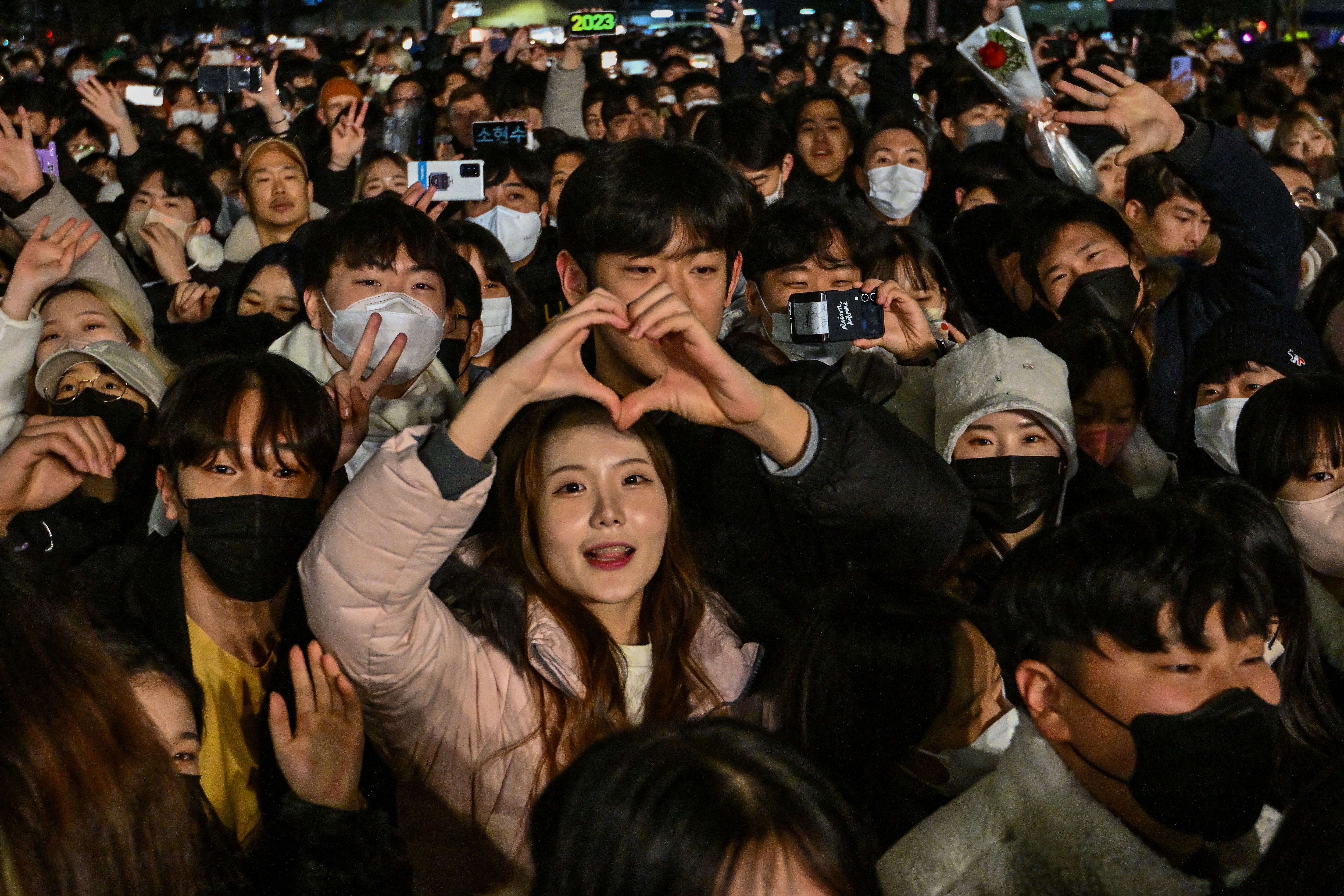 Festejos por el Año Nuevo 2023 en Seúl, Corea del Sur