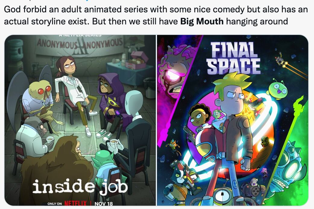 Fans de Inside Job prefieren que Big Mouth sea la serie cancelada