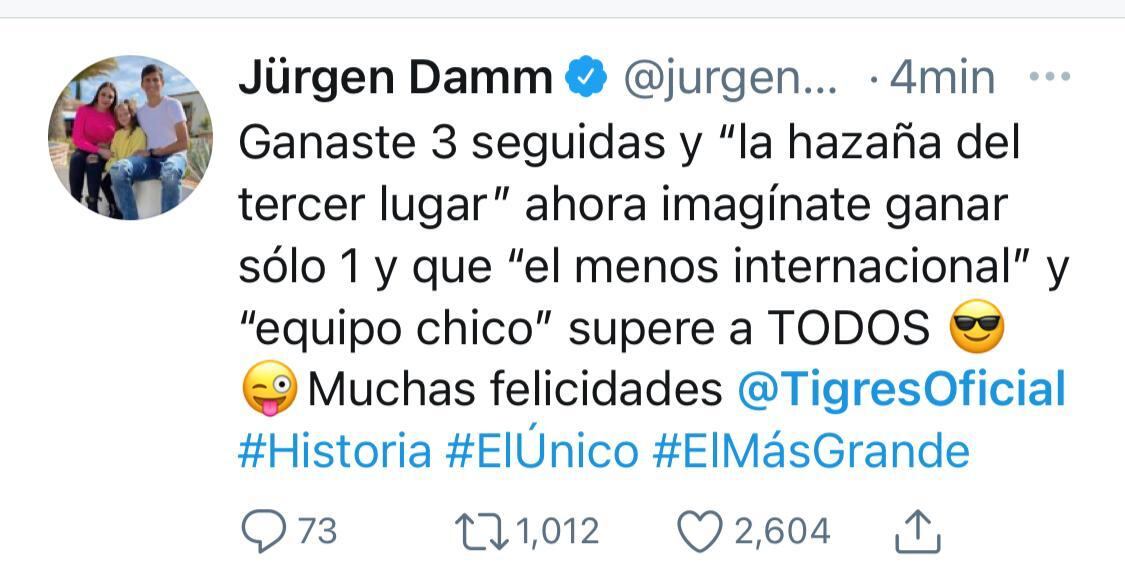 Mensaje Jürgen Damm