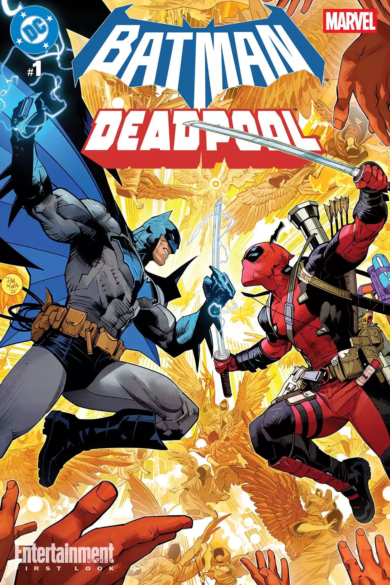 Crossover entre Marvel y DC con Batman y Deadpool
