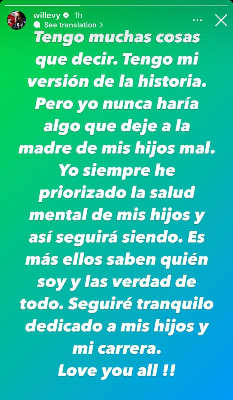 El pleito de William Levy y Elizabeth Gutiérrez sigue escalando con una última declaración del actor