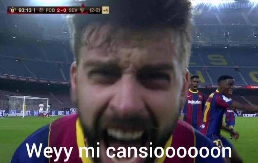 Meme de Shakira vs Clara Chia y Gerard Piqué tras la Music Session #53 con BZRP