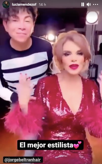 Lucía Méndez agradece a su estilista