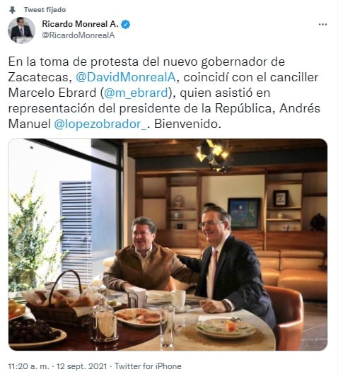 Ricardo Monreal y Marcelo Ebrard desayunan juntos