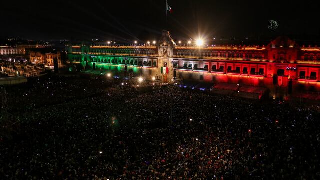 Grito de Independencia en el Zócalo de la CDMX