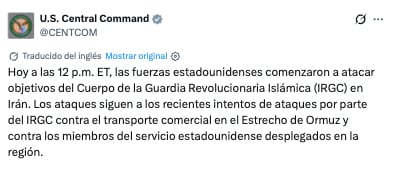 Estados Unidos lanza nuevo ataque contra Irán