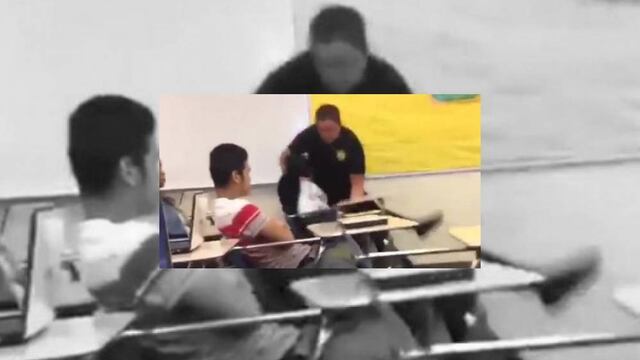 El incidente, que fue captado por un alumno en su teléfono celular, se viralizó rápidamente, generando indignación en las redes sociales.
