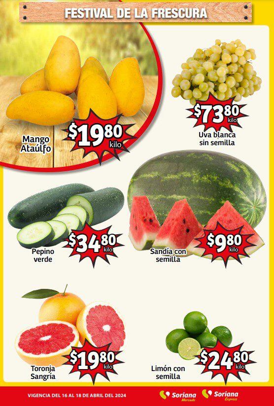 Ofertas Soriana Mercado media semana 17 y 18 de abril 2024