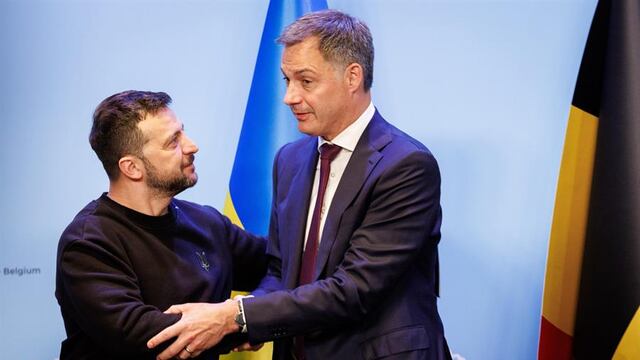 Volodímir Zelenski, presidente de Ucrania y Alexander De Croo, primer ministro de Bélgica