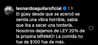 Leonardo Aguilar defiende a su familia de quienes los llaman tacaños