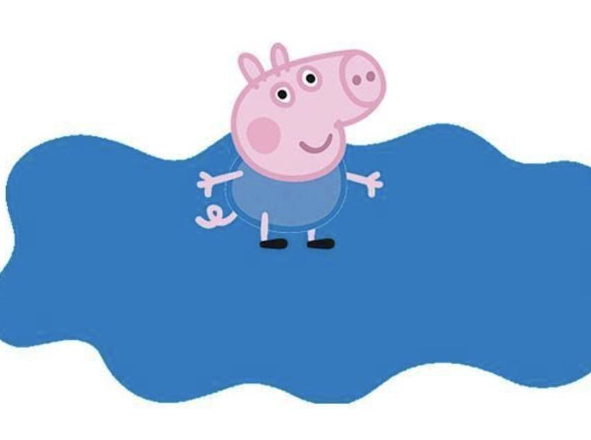 Etiqueta escolar azul para imprimir de George