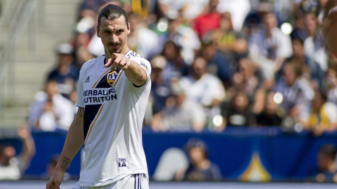 Zlatan Ibrahimovic en juego con el LA Galaxy.