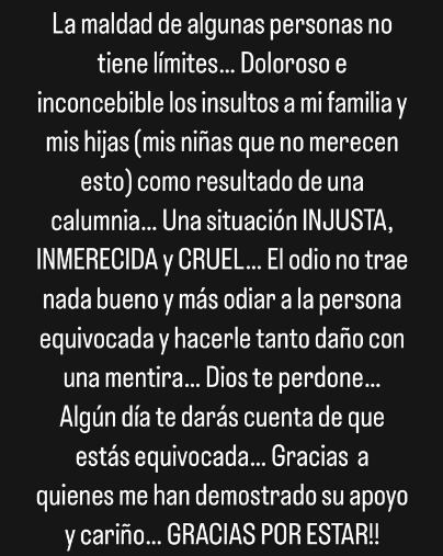 Andrea Legarreta le envía un mensaje a Anette Curubu por meterse con su familia
