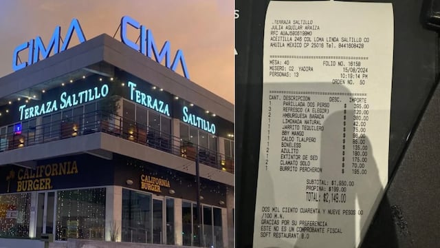 Restaurante de Saltillo, Coahuila incluye propina obligatoria en la cuenta