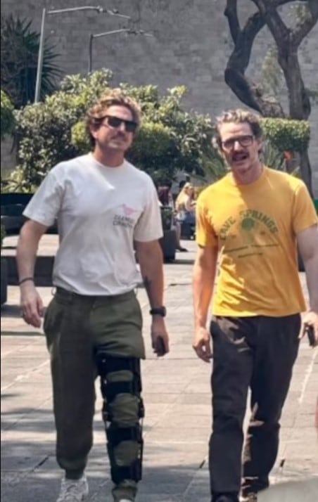 Pedro Pascal y Rafael Olarra en el Museo de Antropología