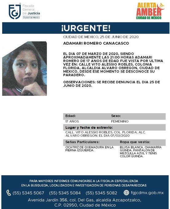 Ficha de búsqueda de Adamari.