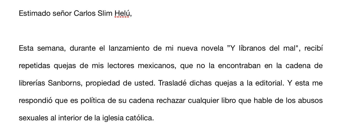 Carta de Santiago Roncagliolo