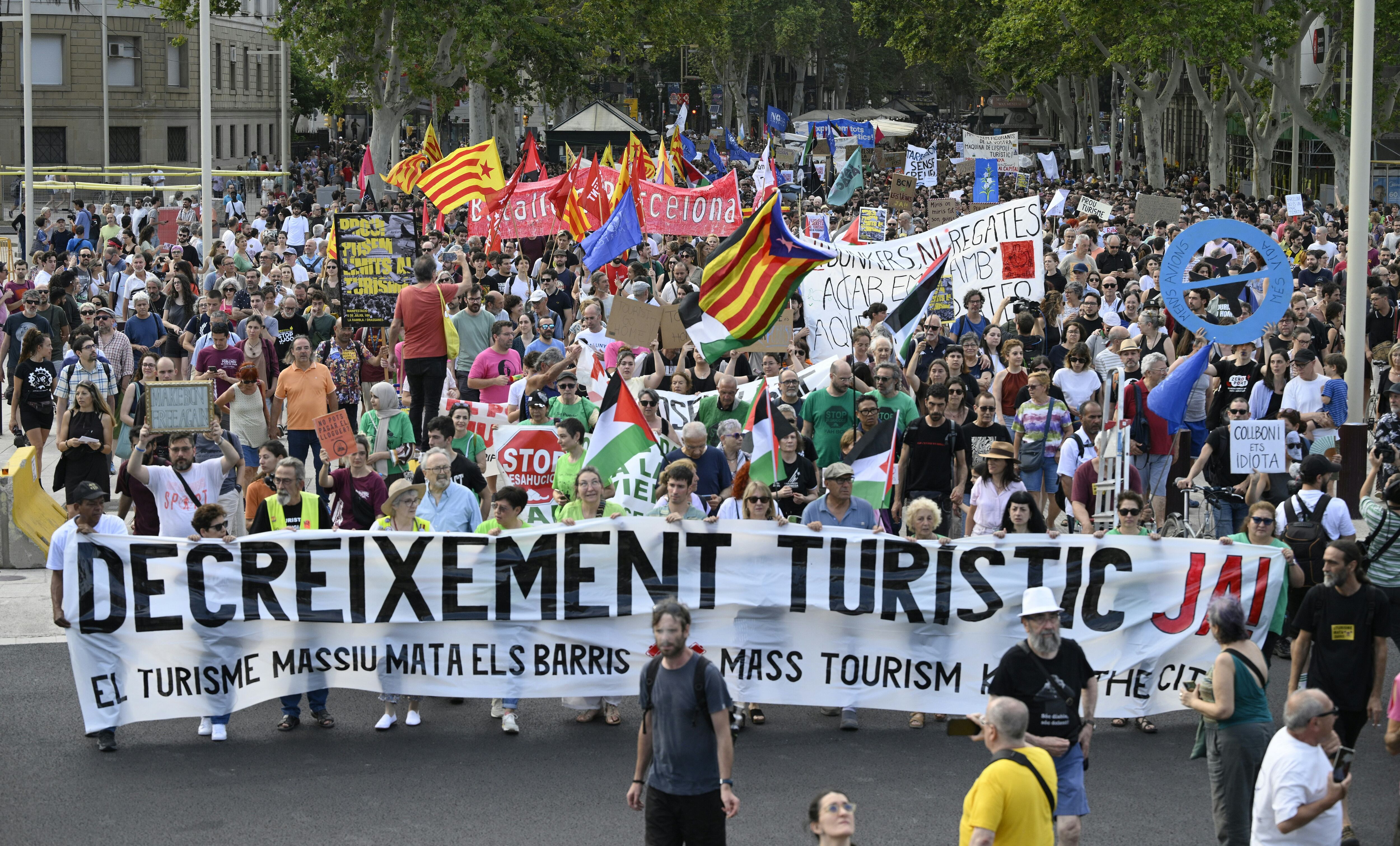 Protestas contra el turismo masivo en Barcelona