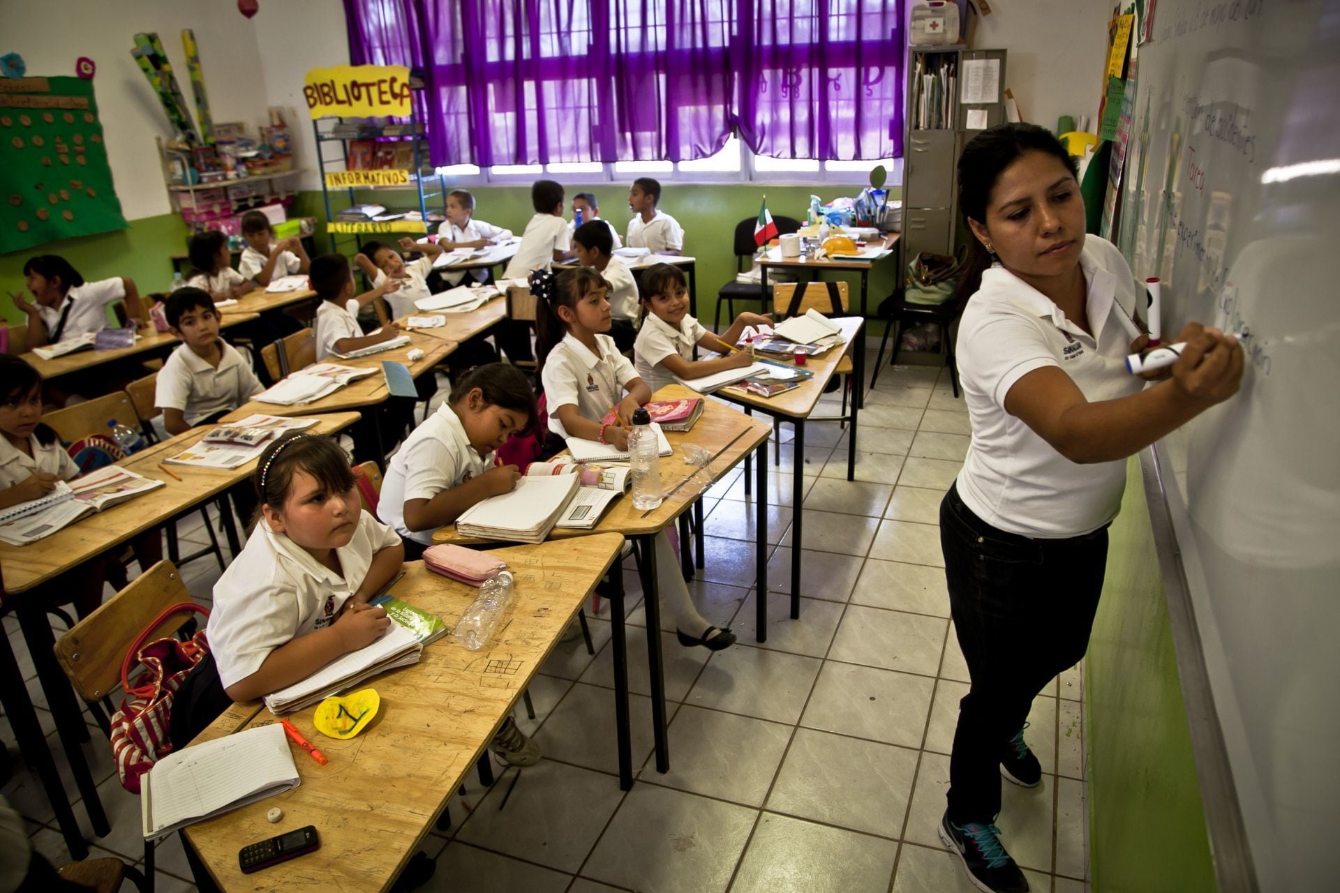 Salón de clases escuela primaria en Culiacán Sinaloa