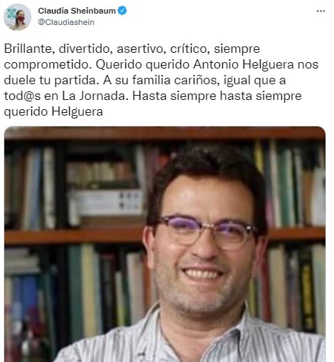 Claudia Sheinbaum sobre Antonio Helguera