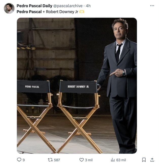 Pedro Pascal y Robert Downey Jr.