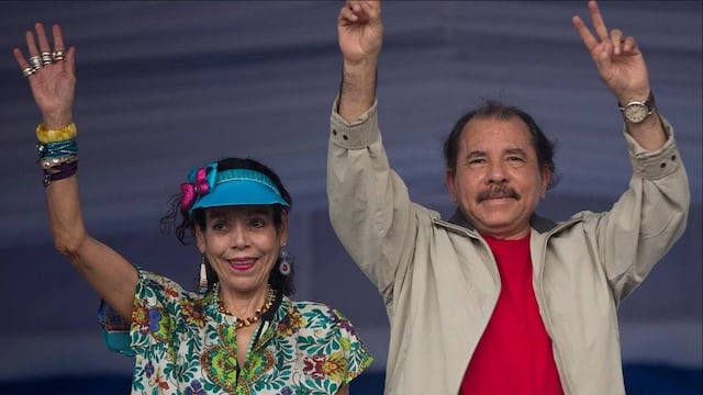 Daniel Ortega, presidente de Nicaragua junto con su esposa Rosario Murillo