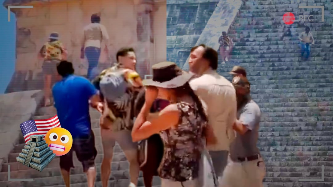 Estadounidenses escalan pirámide en Chichén Itzá y son entregados a la policía