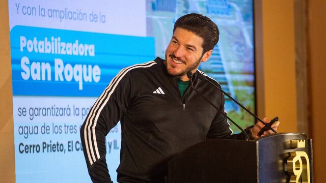 Samuel García presenta obras hídricas en Nuevo León